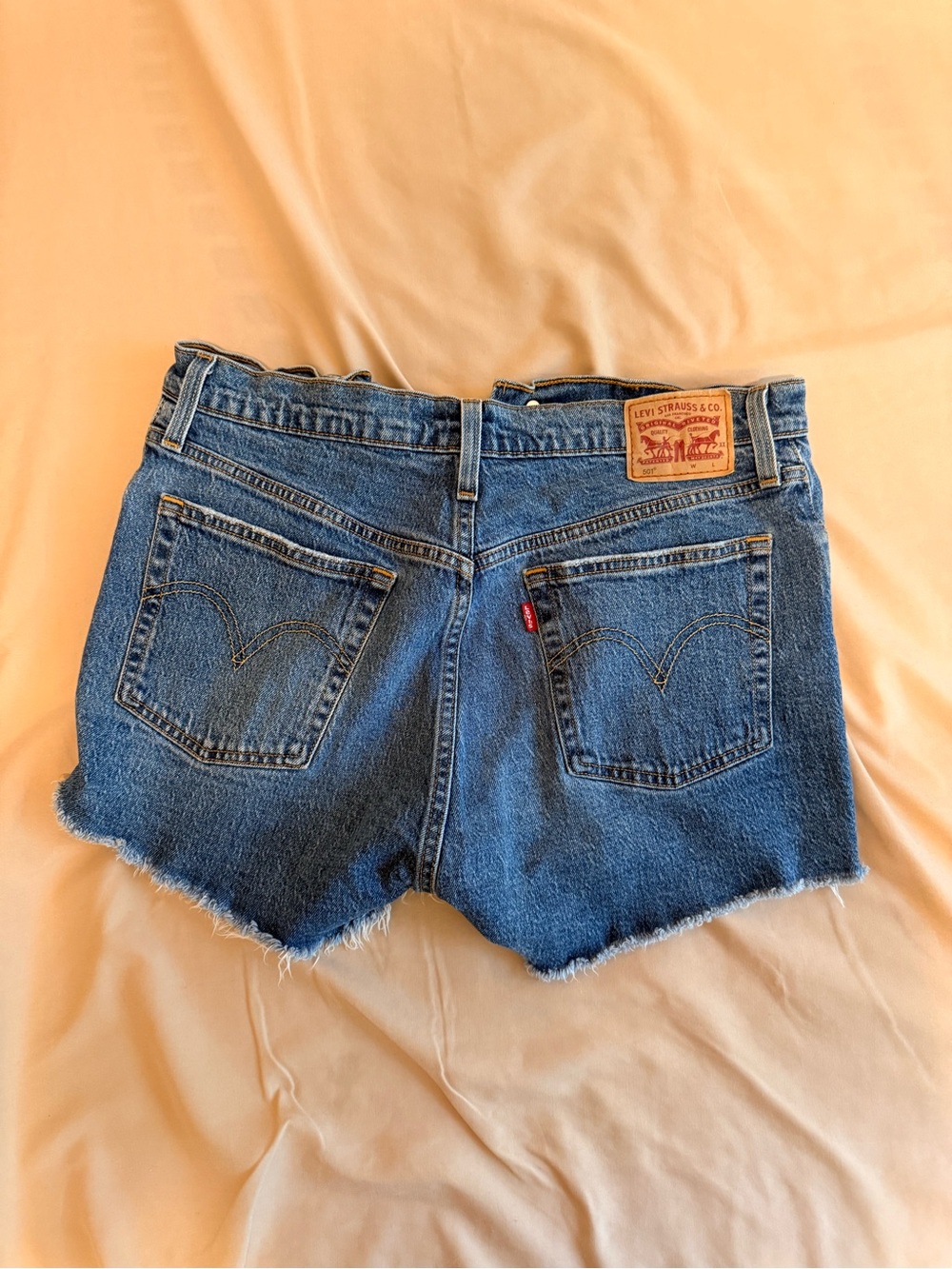 Levi's Women's Medium Blue Denim Cutoff Shorts
